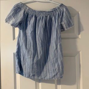 FatFace blue and white stripped top